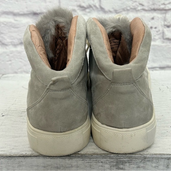 Jaggar Mid-Top Suede Faux Fur Trainer Sneakers - Picture 12 of 16